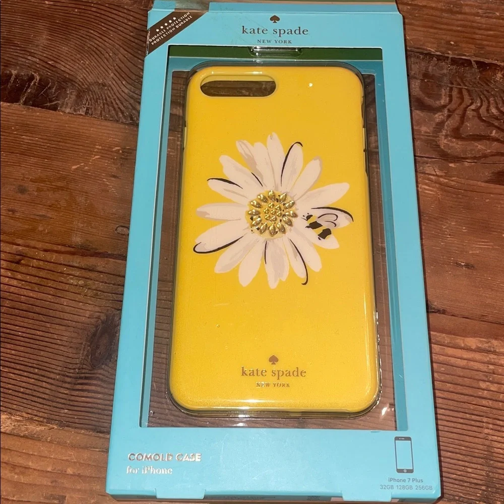 Kate Spade Yellow Case with White Daisy Design